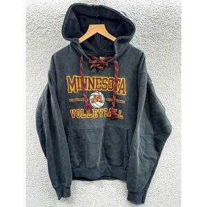 University of Minnesota Sweatshirt Men's Medium Hoodie Volleyball Embroidered